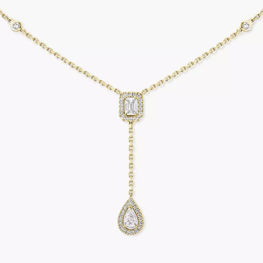 [Aura Jewels]Gold Diamond Tie Necklace