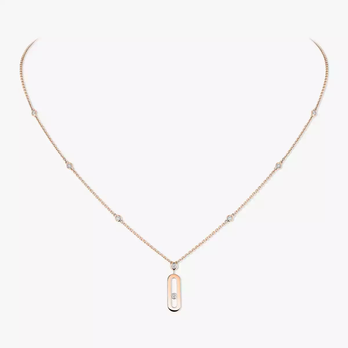 [Aura Jewels] Move Uno Gold Diamond Long Necklace