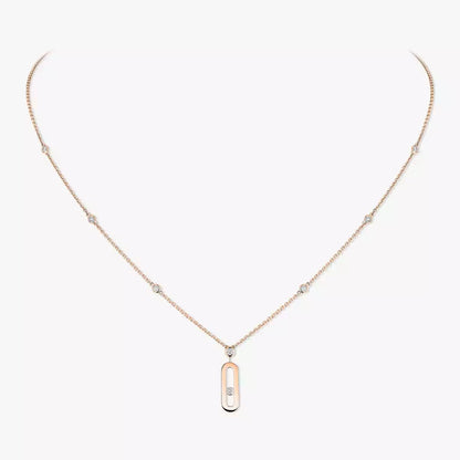 [Aura Jewels] Move Uno Gold Diamond Long Necklace