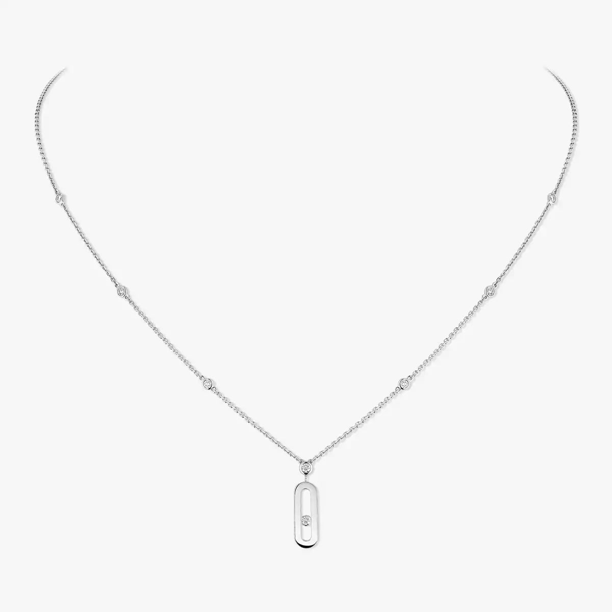 [Aura Jewels] Move Uno Gold Diamond Long Necklace