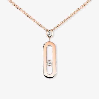 [Aura Jewels] Move Uno Gold Diamond Long Necklace