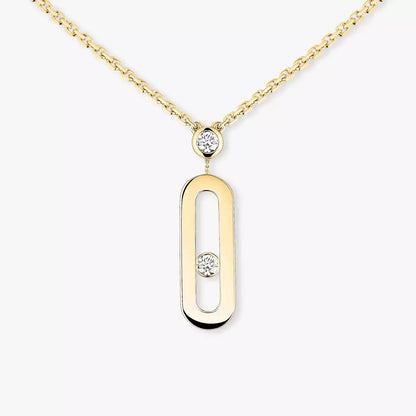 [Aura Jewels] Move Uno Gold Diamond Long Necklace