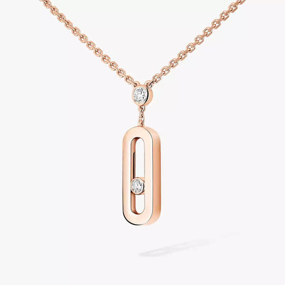 [Aura Jewels] Move Uno Gold Diamond Long Necklace