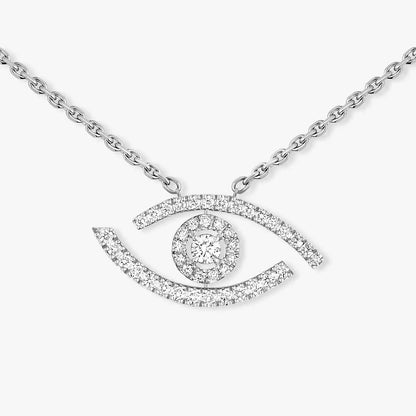 [Aura Jewels]Pave_ Diamond Necklace Lucky Eye