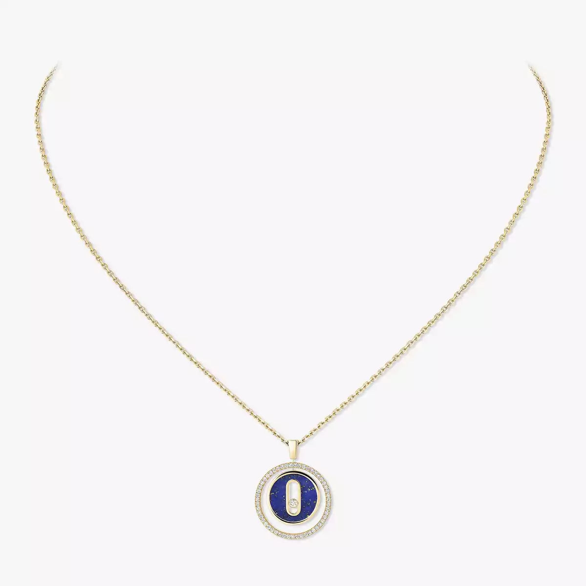 [Aura Jewels]Lucky Move Diamond Necklace in Rose Gold and White Mother-of-Pearl