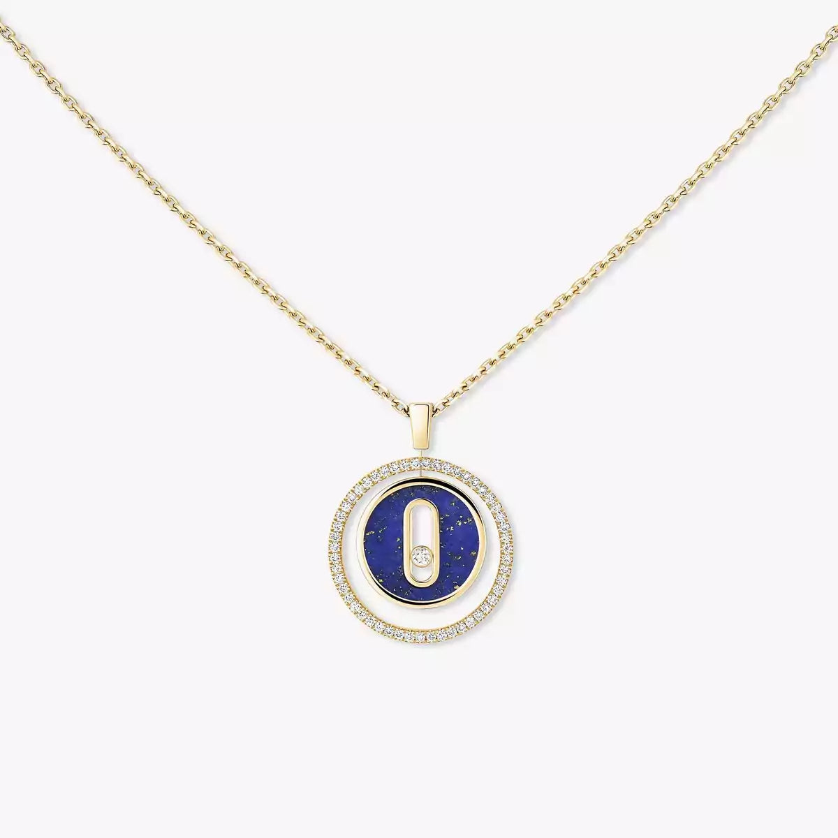 [Aura Jewels]Lucky Move Diamond Necklace in Rose Gold and White Mother-of-Pearl