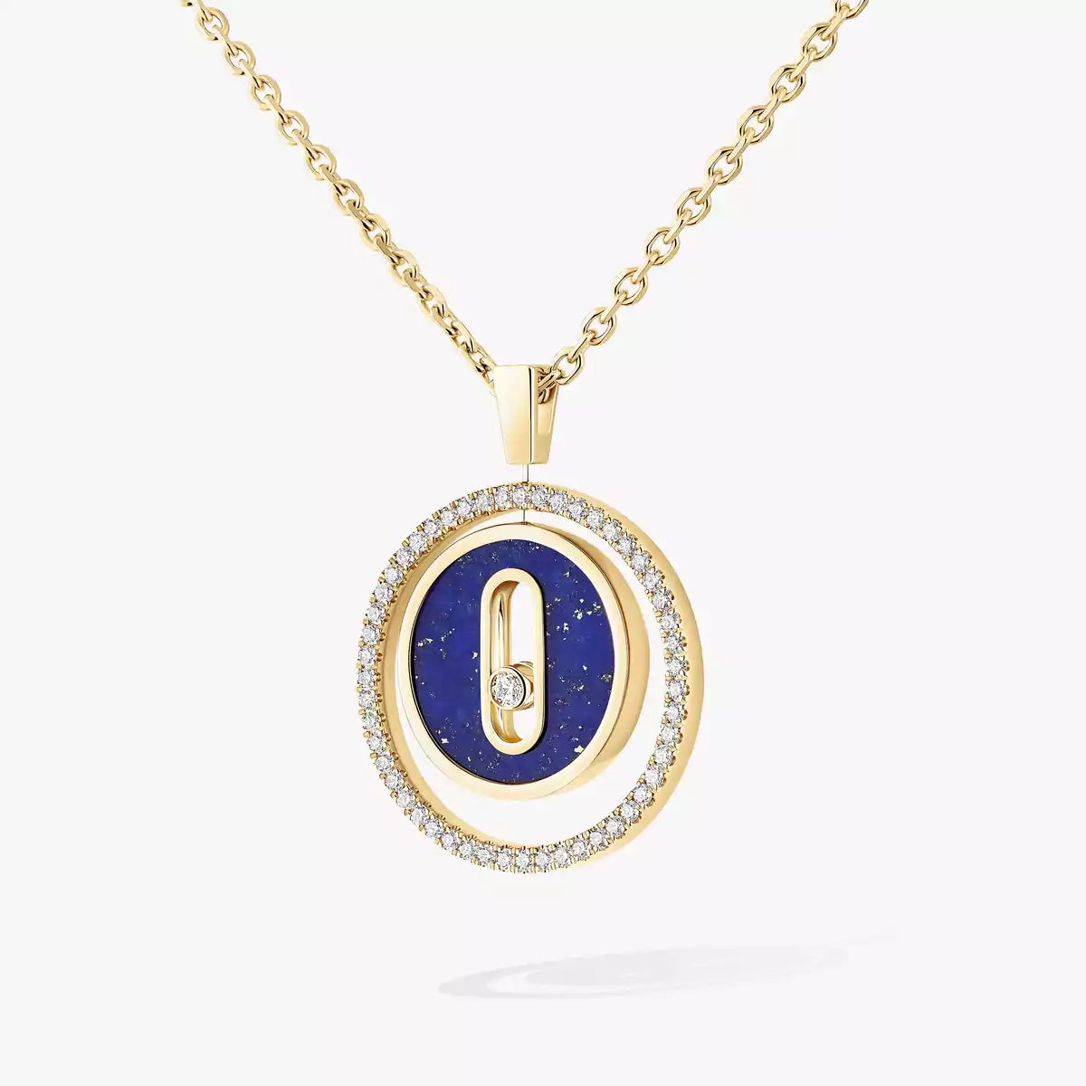 [Aura Jewels]Lucky Move Diamond Necklace in Rose Gold and White Mother-of-Pearl