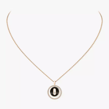 [Aura Jewels]Lucky Move Diamond Necklace in Rose Gold and White Mother-of-Pearl