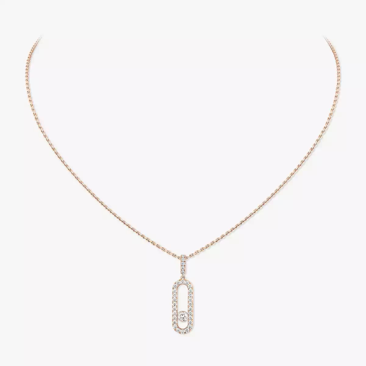 [Aura Jewels]Move Uno Diamond Necklace in Rose Gold