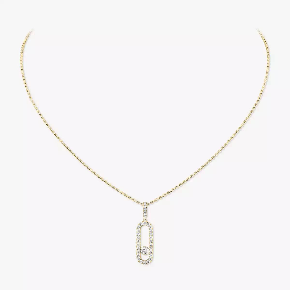 [Aura Jewels]Move Uno Diamond Necklace in Rose Gold