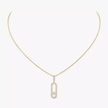 [Aura Jewels]Move Uno Diamond Necklace in Rose Gold