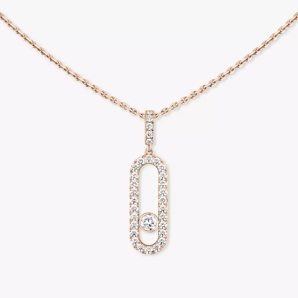 [Aura Jewels]Move Uno Diamond Necklace in Rose Gold