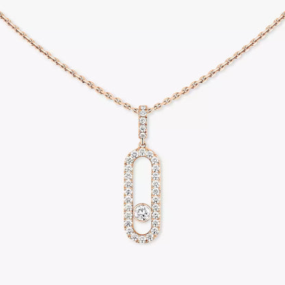 [Aura Jewels]Move Uno Diamond Necklace in Rose Gold