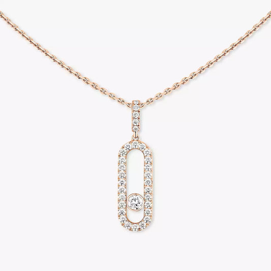[Aura Jewels]Move Uno Diamond Necklace in Rose Gold