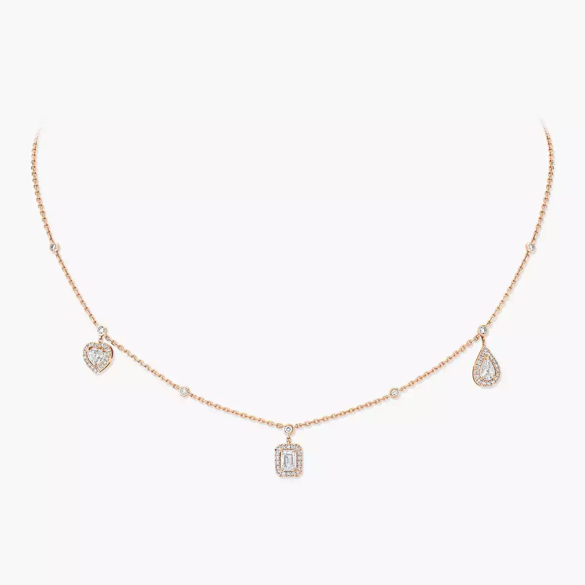 [Aura Jewels]My Twin Diamond Necklace in Silver