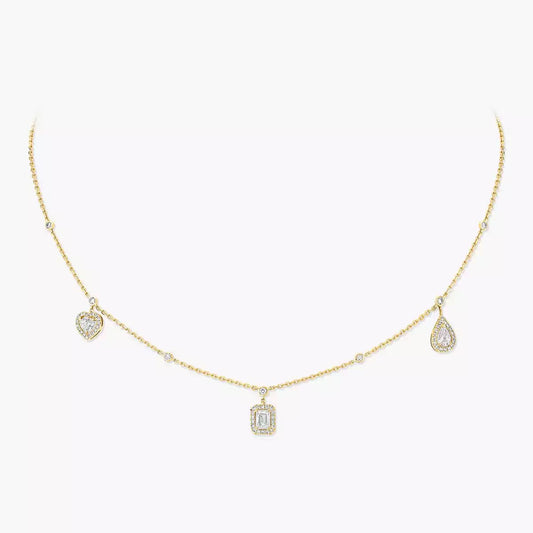 [Aura Jewels]My Twin Diamond Necklace in Silver