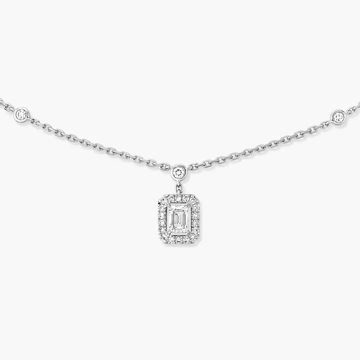 [Aura Jewels]My Twin Diamond Necklace in Silver