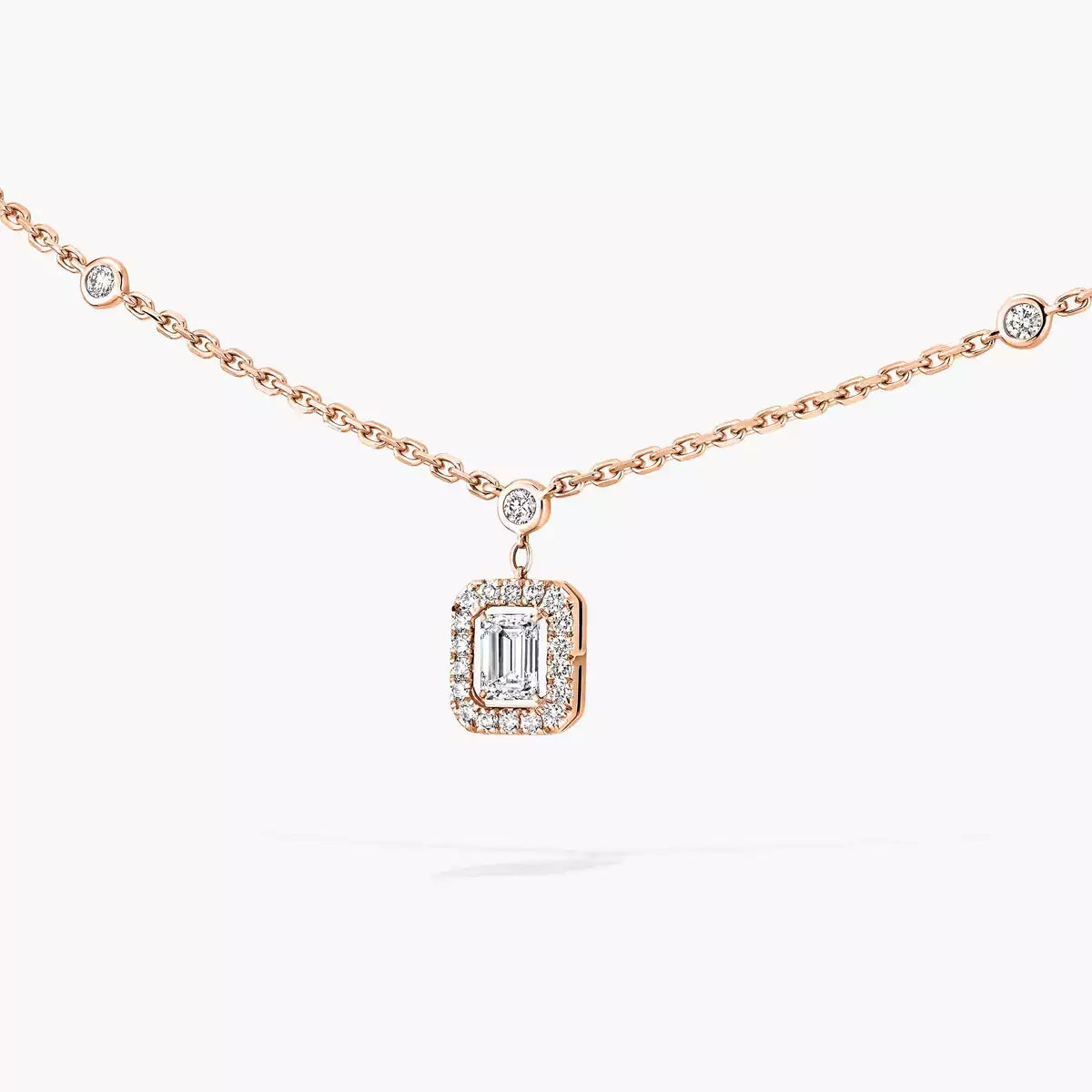[Aura Jewels]My Twin Diamond Necklace in Silver