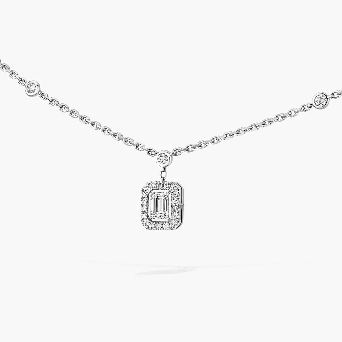 [Aura Jewels]My Twin Diamond Necklace in Silver