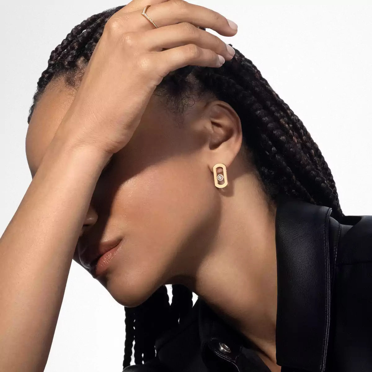 [Aura Jewels]So Move Diamond Earrings in Yellow Gold
