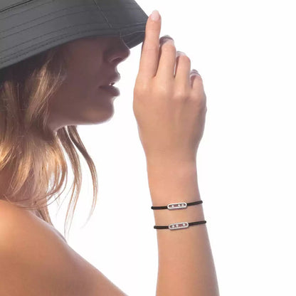 [Aura Jewels]Messika Care(s) pink cord pavé bracelet