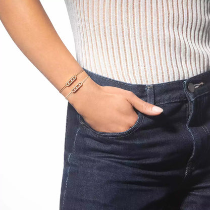[Aura Jewels]Messika Care(s) pink cord pavé bracelet