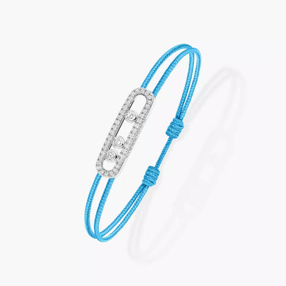 [Aura Jewels]Messika Care(s) pink cord pavé bracelet