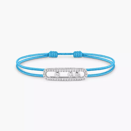 [Aura Jewels]Messika Care(s) pink cord pavé bracelet