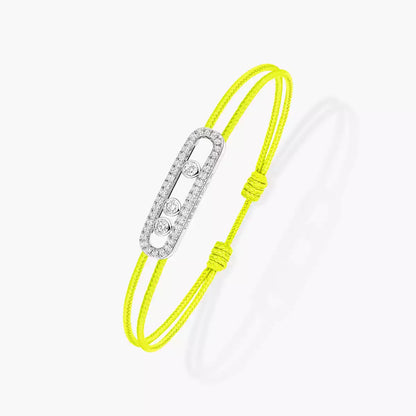 [Aura Jewels]Messika Care(s) pink cord pavé bracelet