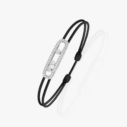 [Aura Jewels]Messika Care(s) pink cord pavé bracelet