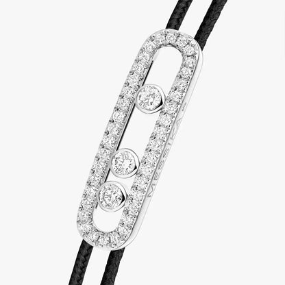 [Aura Jewels]Messika Care(s) pink cord pavé bracelet