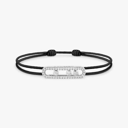 [Aura Jewels]Messika Care(s) pink cord pavé bracelet