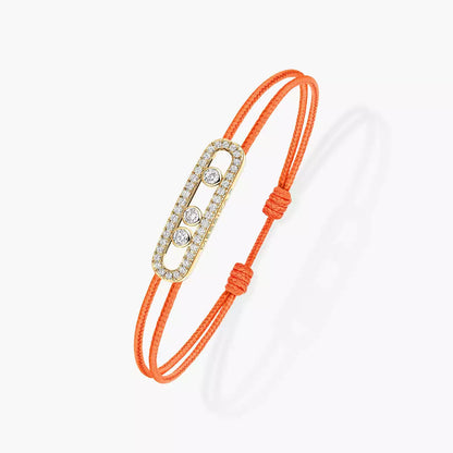 [Aura Jewels]Messika Care(s) pink cord pavé bracelet