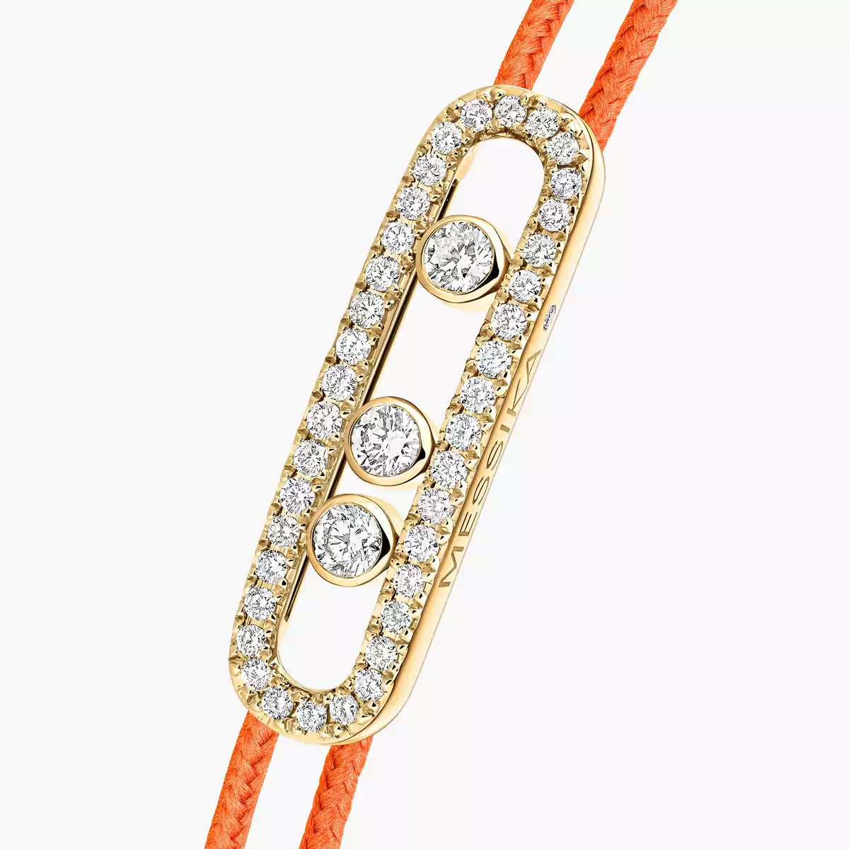 [Aura Jewels]Messika Care(s) pink cord pavé bracelet