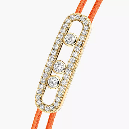 [Aura Jewels]Messika Care(s) pink cord pavé bracelet