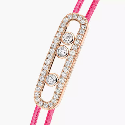 [Aura Jewels]Messika Care(s) pink cord pavé bracelet