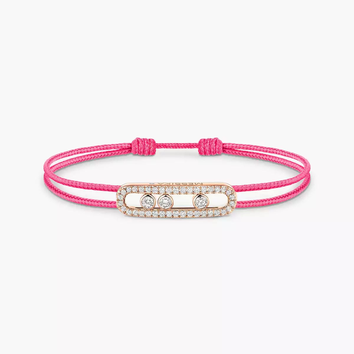 [Aura Jewels]Messika Care(s) pink cord pavé bracelet