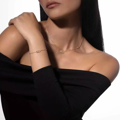 [Aura Jewels]Move Uno Diamond Bracelet