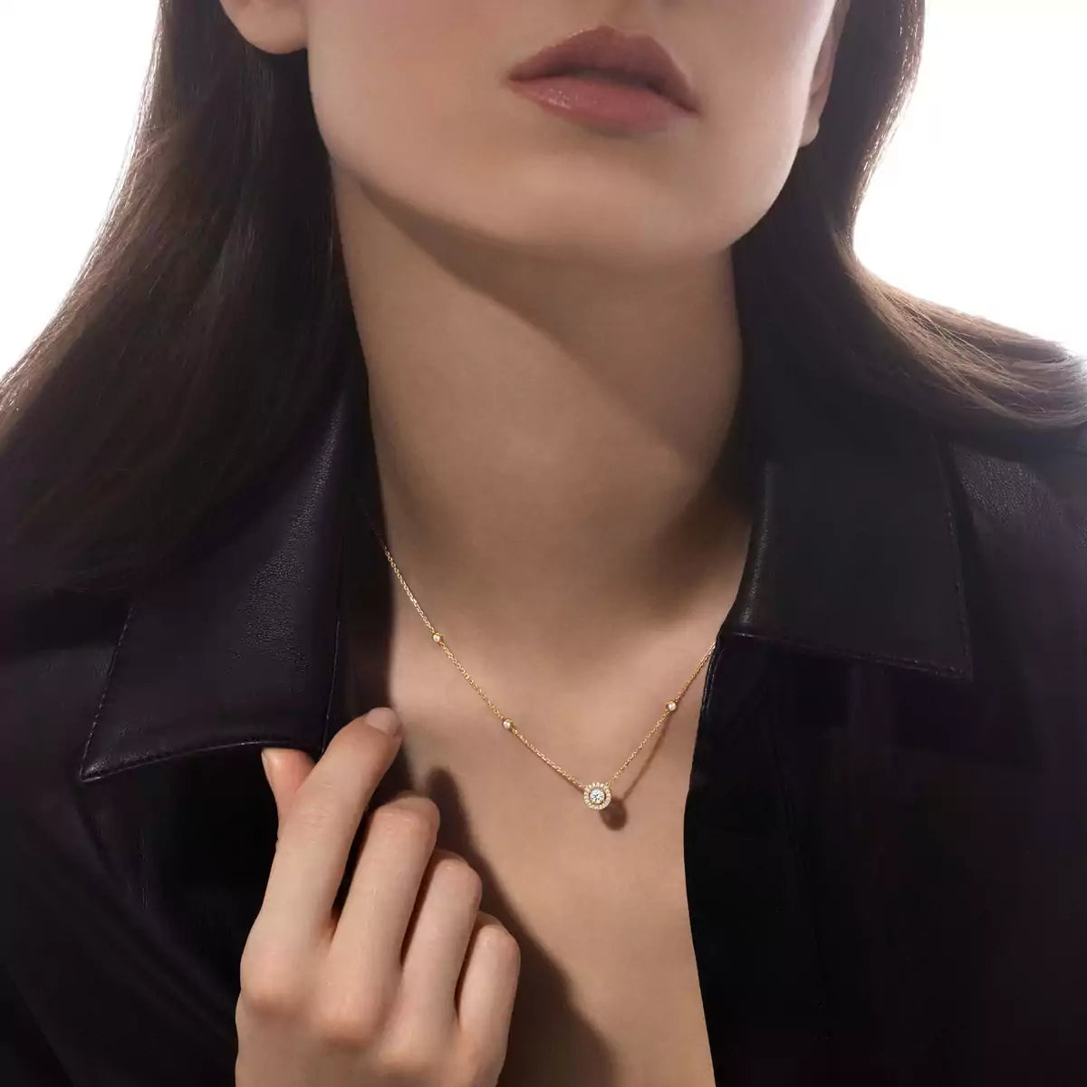 [Aura Jewels]Diamond Necklace 0,20ct Brilliant Shape Joy