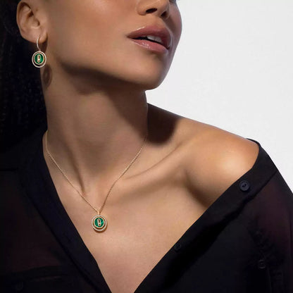 [Aura Jewels]Lucky Move Diamond Necklace in Rose Gold and White Mother-of-Pearl