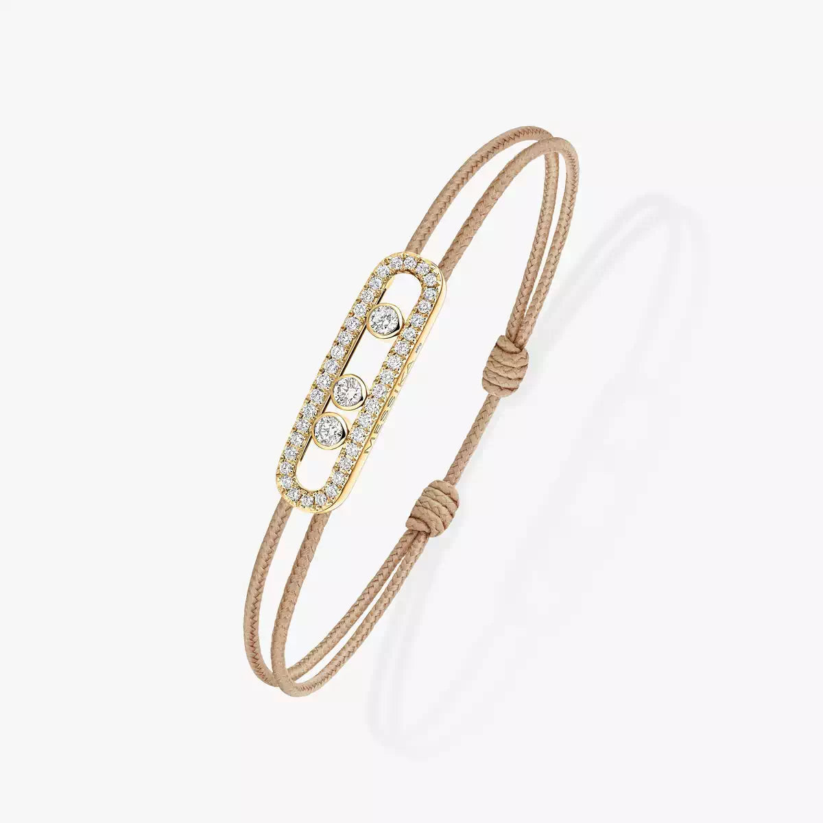 [Aura Jewels]Messika Care(s) pink cord pavé bracelet