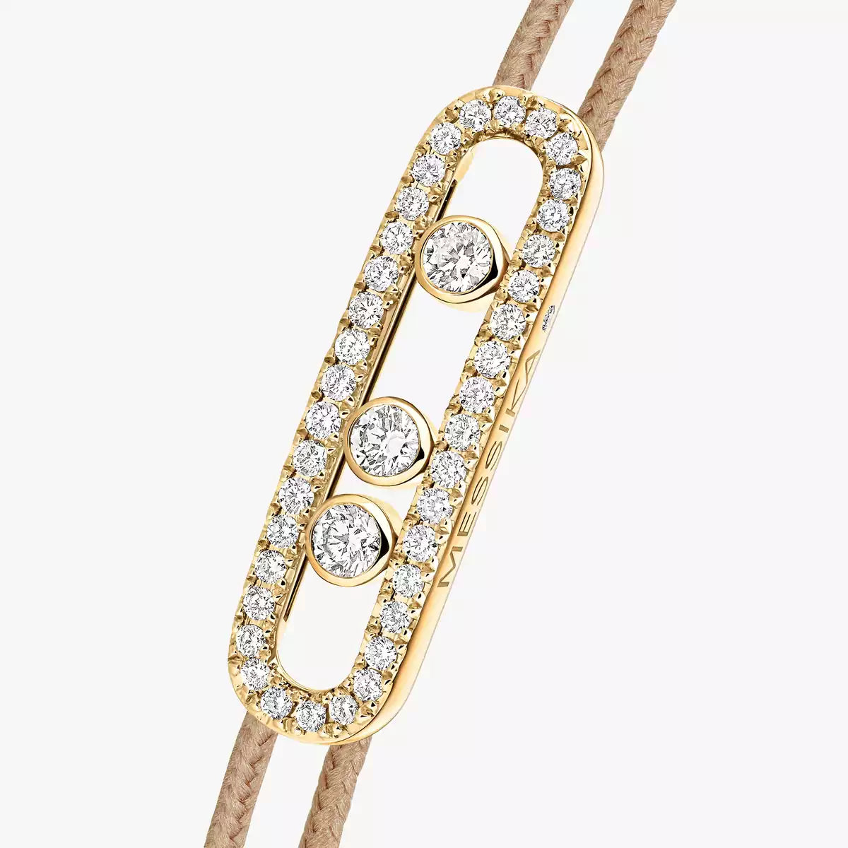 [Aura Jewels]Messika Care(s) pink cord pavé bracelet