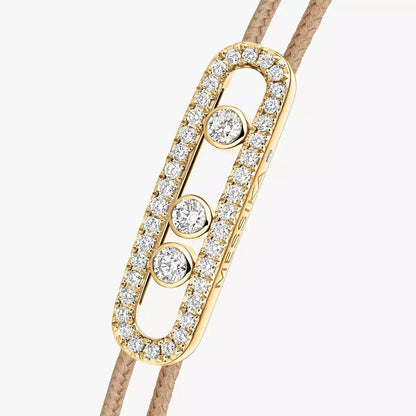 [Aura Jewels]Messika Care(s) pink cord pavé bracelet