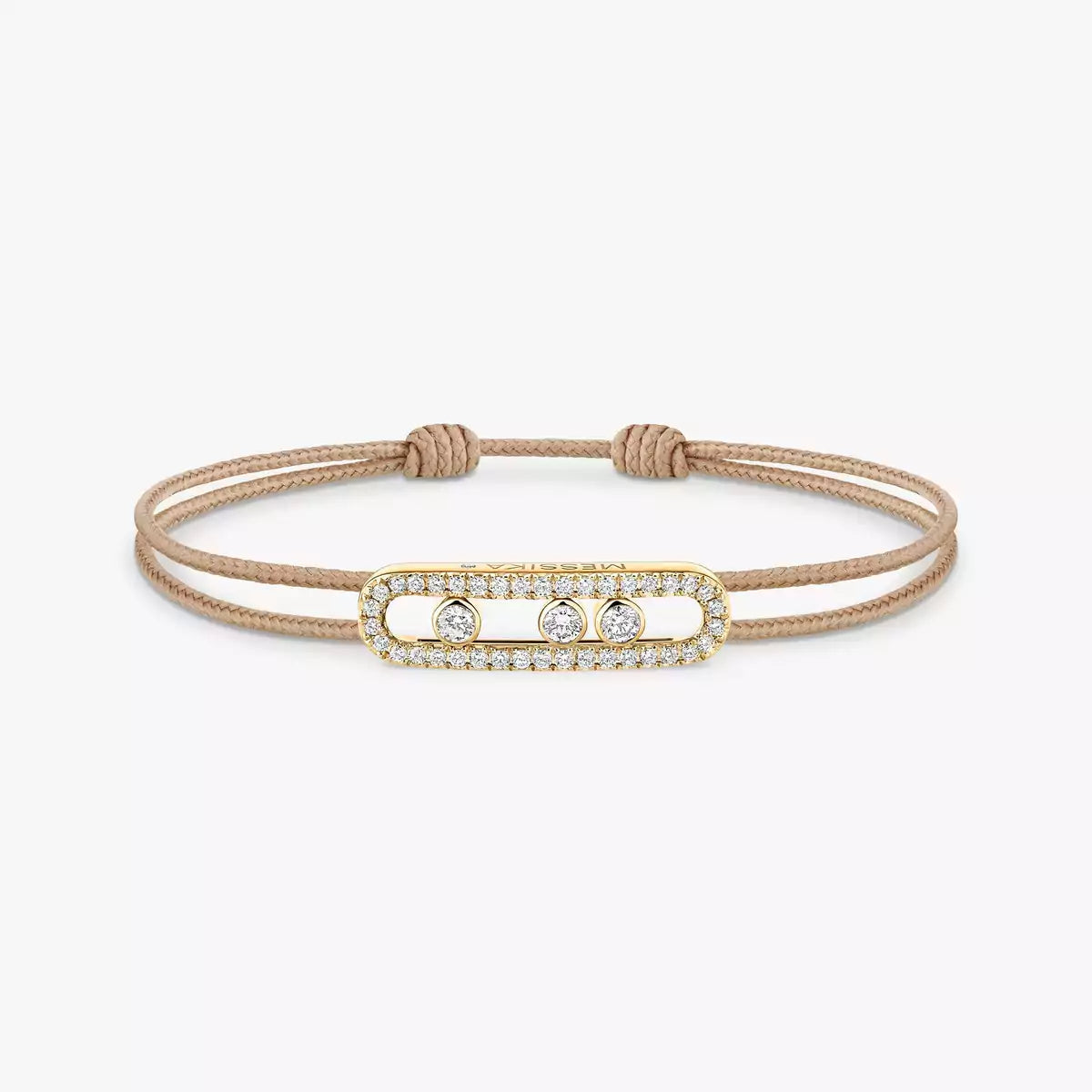 [Aura Jewels]Messika Care(s) pink cord pavé bracelet