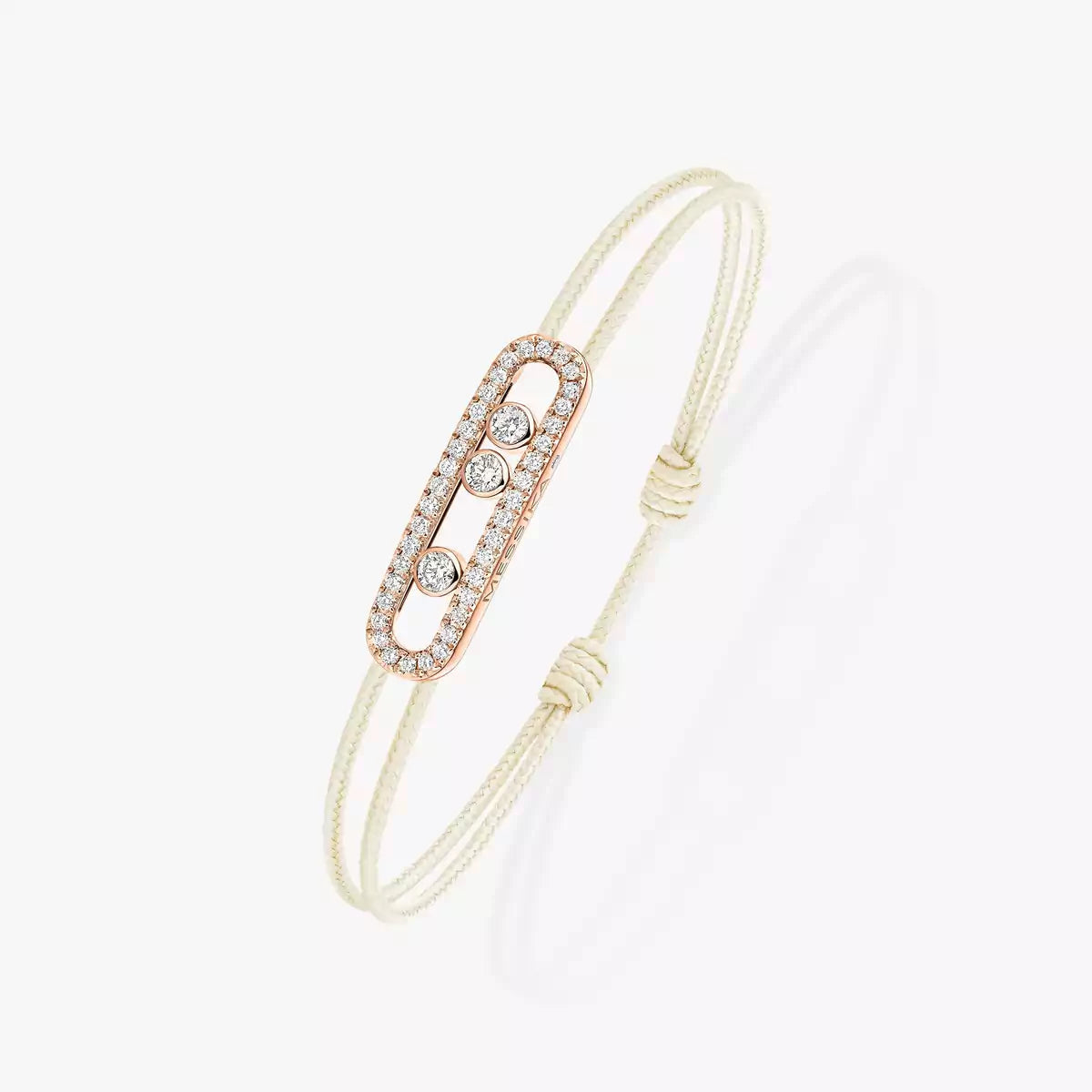 [Aura Jewels]Messika Care(s) pink cord pavé bracelet