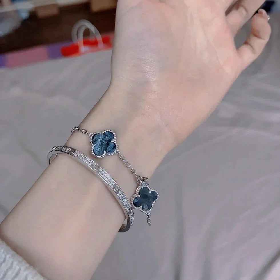 [Aura Jewels]New CLOVER 5 MOTIF PIETERSITE BRACELET COLLECTION