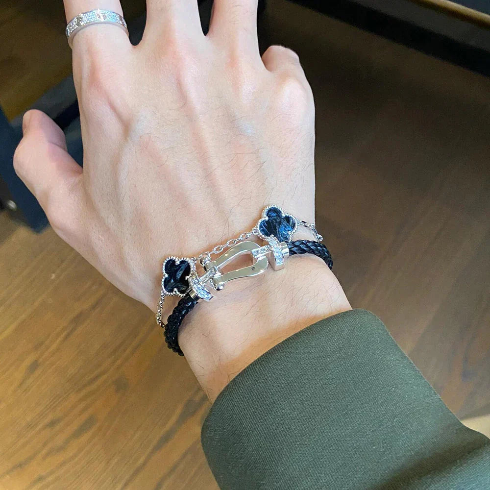 [Aura Jewels]New CLOVER 5 MOTIF PIETERSITE BRACELET COLLECTION