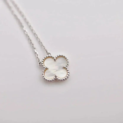 ¡®Aura Jewels¡¯CLOVER  15MM WHITE MOTHER-OF-PEARL SILVER