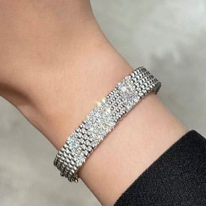 [Aura Jewels]  FIVE-ROW DIAMOND BRACELET