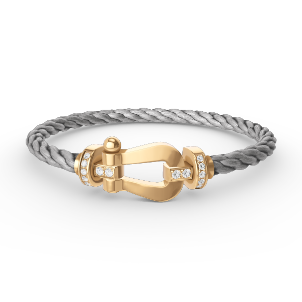 ¡®Aura Jewels¡¯FORCE LARGE HORSESHOE HALF DIAMOND BRACELET GOLD
